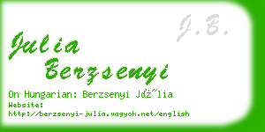 julia berzsenyi business card